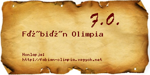 Fábián Olimpia névjegykártya